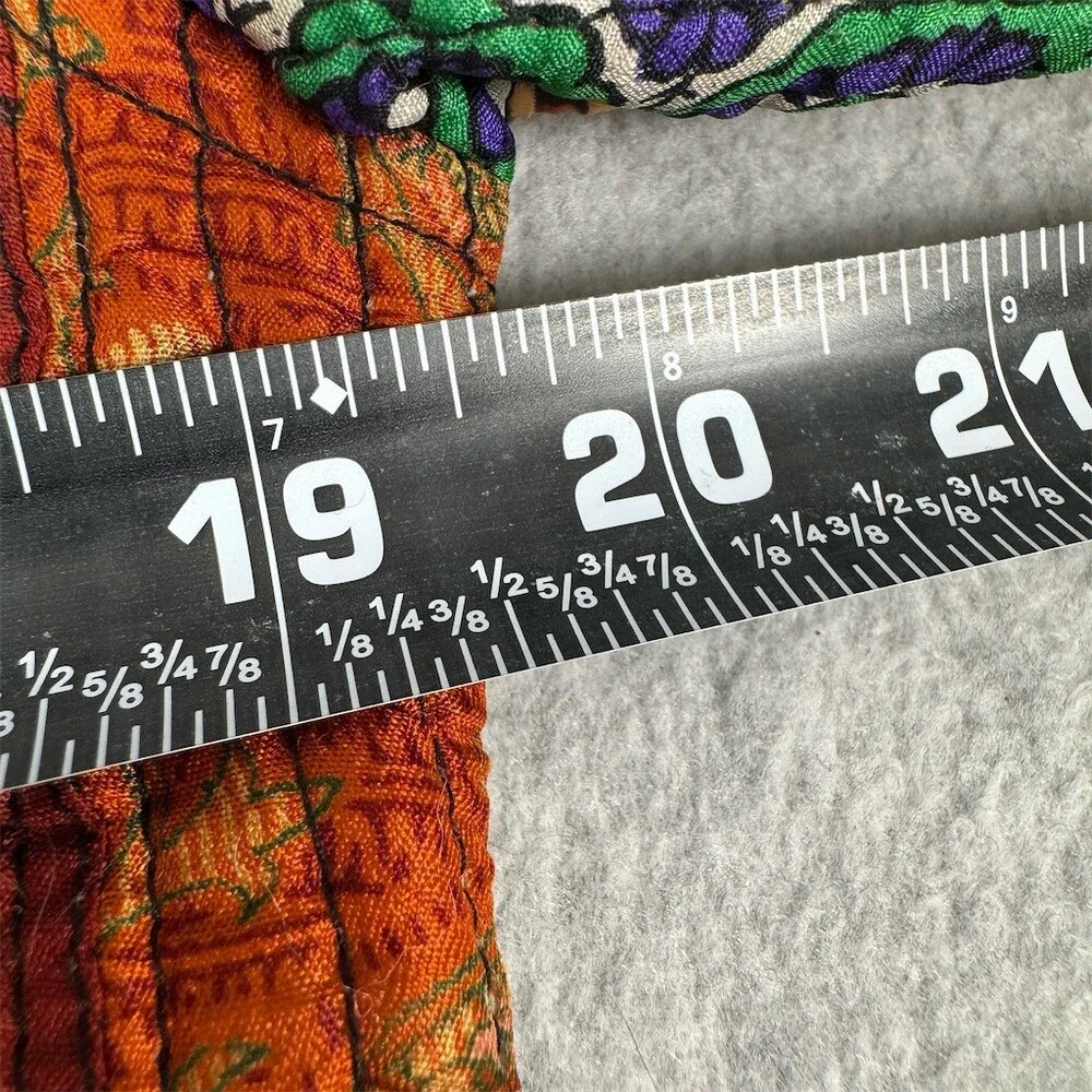 Sacred Threads Womens Silk Patchwork Quilted Jacket Size S Mandarin Collar Boho - Picture 10 of 16